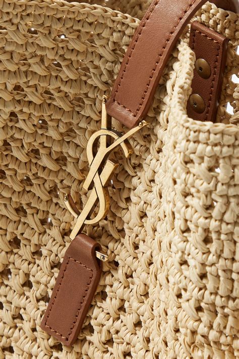 saint laurent raffia pouch